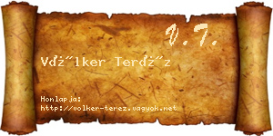 Völker Teréz névjegykártya